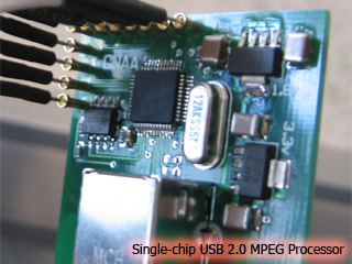 Single-chip USB MPEG processor
